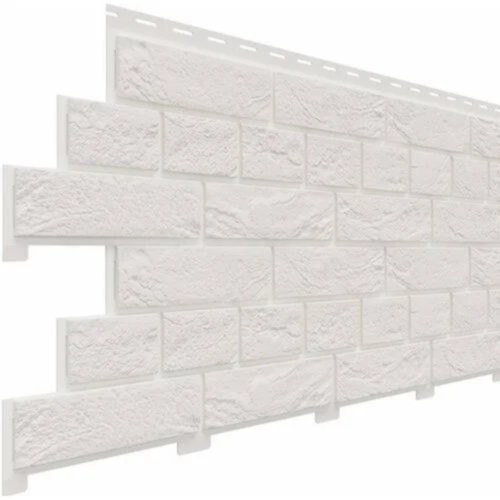 Фасадная панель Доломит Кирпич Славянка Белоснежный купить в Заводоуковске