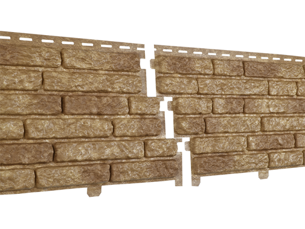 Фасадная панель Ю-пласт Стоун Хаус Кварцит Тёмно-бежевый купить в Заводоуковске