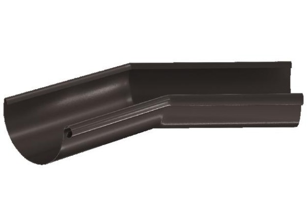 Водосток Aquasistem, система 150/100 - Угол желоба,внутренний 135° RR 32 Тёмно-Коричневый купить в Заводоуковске