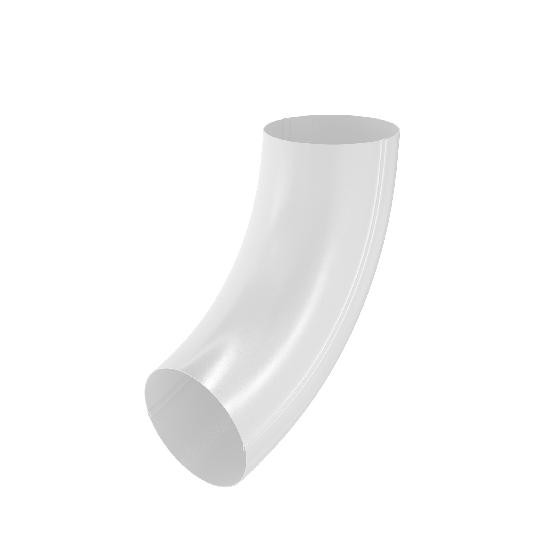 Водосток Aquasistem, система 125x90 - Колено трубы RR 20 Мраморно-белый купить в Заводоуковске