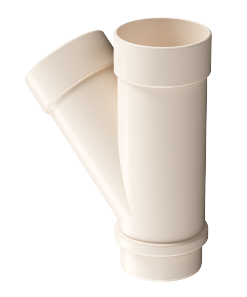 Тройник 45˚ Docke Lux ПВХ Латте купить в Заводоуковске