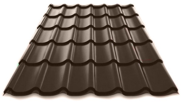 Металлочерепица Металл Профиль Norman полиэстер 0,5 сталь RR32 темно-коричневый купить в Заводоуковске