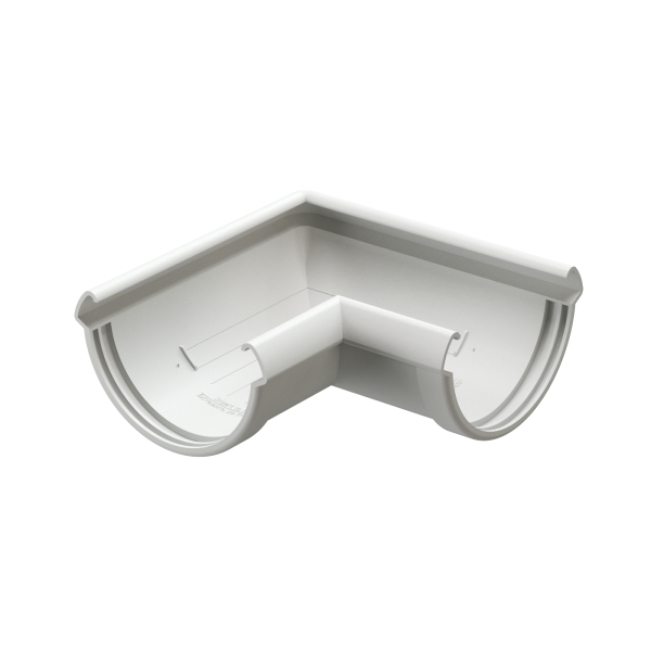 Угол желоба 90° Docke Lux ПВХ Пломбир купить в Заводоуковске