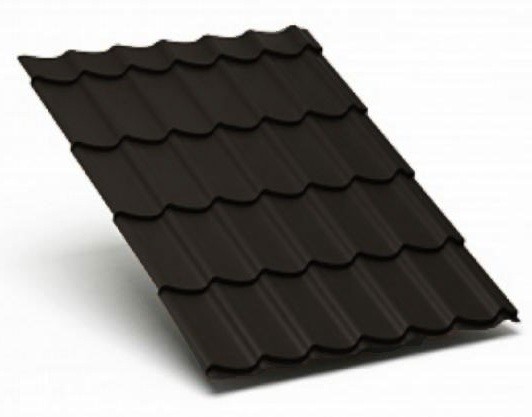 Металлочерепица Металл Профиль матовый полиэстр Valori 0,5 сталь RR 32 темно-коричневый купить в Заводоуковске