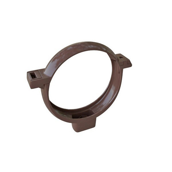 Водосток Альта-Профиль ПВХ – Хомут трубы (коричневый) купить в Заводоуковске