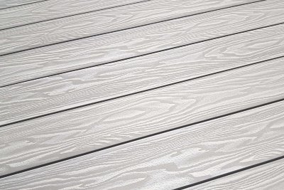 Террасная доска из ДПК Terrapol Смарт 3D Полнотелая с пазом Дуб беленый