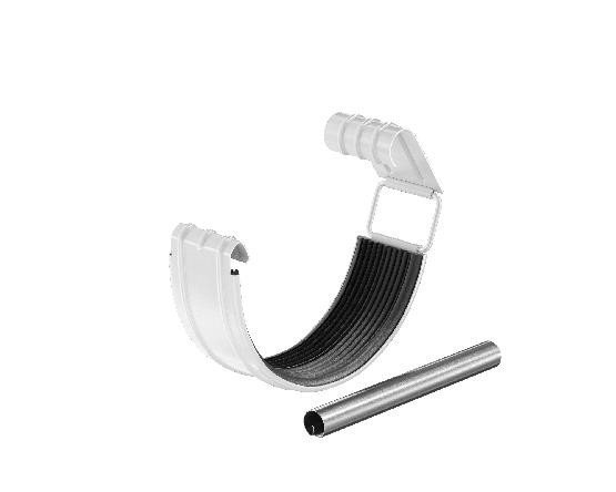 Водосток Aquasistem, система 125x90 - Соединитель желоба с резиновым уплотнителем RR 20 Мраморно-белый купить в Заводоуковске