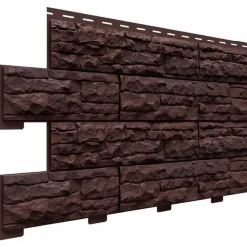 Фасадная панель Скалистый риф Премиум Каштан купить в Заводоуковске