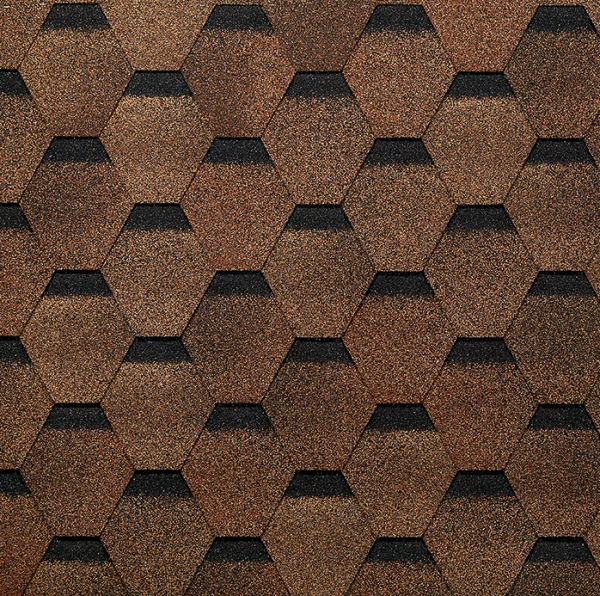 Гибкая черепица EURASIA Docke, Коллекция ШЕСТИГРАННИК Светло-коричневый купить в Заводоуковске