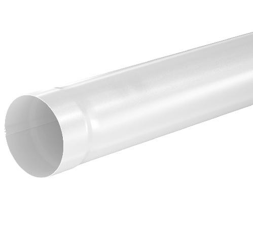 Водосток Aquasistem, система 125x90 - Труба водосточная 3.00м RR 20 Мраморно-белый купить в Заводоуковске