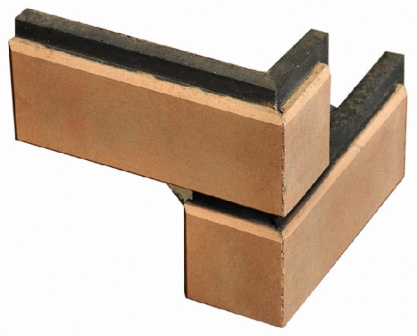 Угловой элемент Кирисс Фасад Гладкий кирпич с фаской купить в Заводоуковске