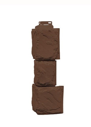 Угол наружный «Камень крупный» Коричневый купить в Заводоуковске