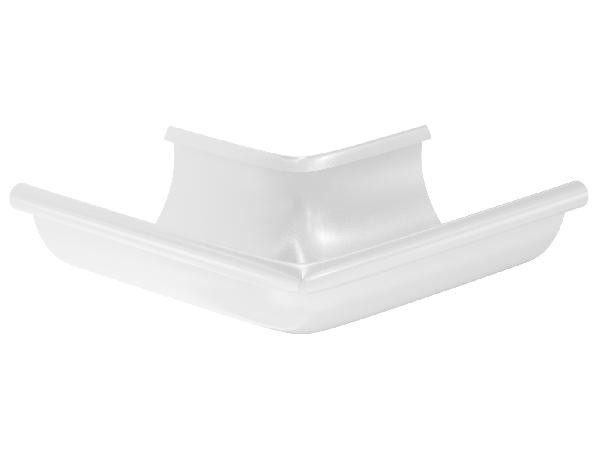 Водосток Aquasistem, система 125x90 - Угол желоба, наружный 90° RR 20 Мраморно-белый купить в Заводоуковске