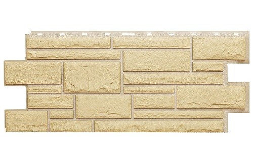 Фасадная панель Техоснастка, Камень Дикий, Желтый купить в Заводоуковске