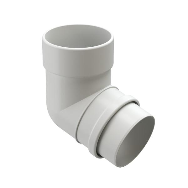 Колено 72˚ Docke Lux ПВХ Пломбир купить в Заводоуковске