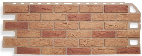 Фасадная панель Цокольный сайдинг Альта профиль кирпич Бежевый Комби купить в Заводоуковске