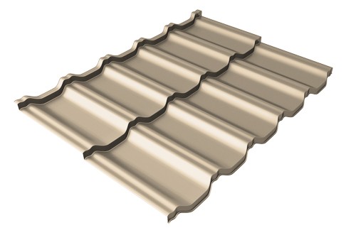 Металлочерепица модульная Квинта Uno Grand Line c 3D резом 0,5 Satin RAL 1015 светлая слоновая кость купить в Заводоуковске