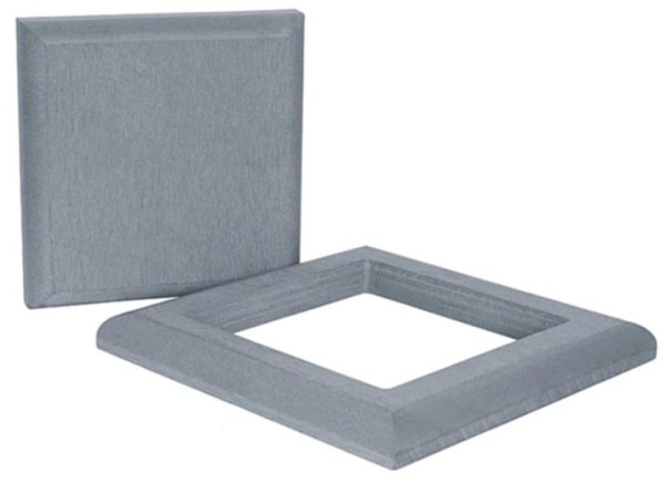 Комплект крышка и юбка ДПК для столба Polivan DENPASAR серый купить в Заводоуковске