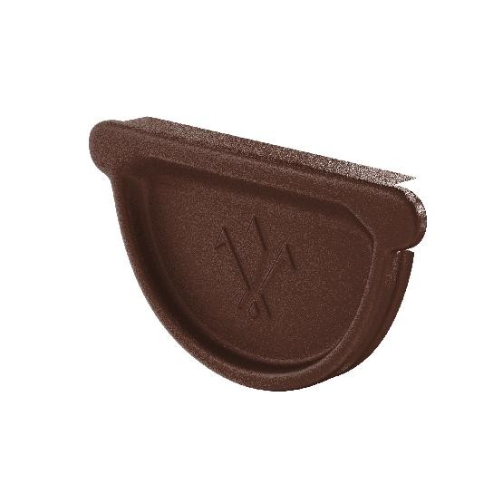 Водосток Aquasistem, Система 125x90 - Заглушка желоба универсальная RAL 8017 Коричневый matt купить в Заводоуковске