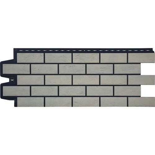 Фасадная панель Grand Line Состаренный кирпич Элит ваниль, ШОВ чёрный купить в Заводоуковске