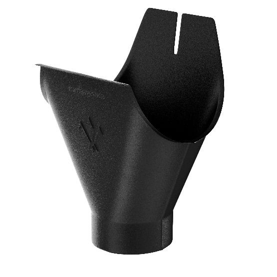 Водосток Aquasistem, система 125x90 - Воронка желоба RAL 9005 Чёрный купить в Заводоуковске