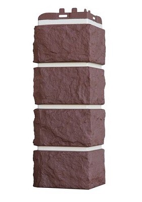 Угол наружный Grand Line Колотый Камень Каштан, Шов белый купить в Заводоуковске