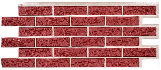 Фасадная панель Техоснастка, Лондон Брик, Красный купить в Заводоуковске