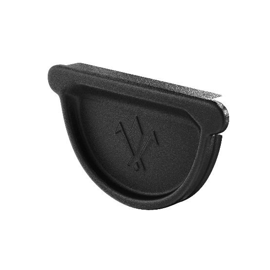 Водосток Aquasistem, система 125x90 - Заглушка универсальная с резиновым уплотнителем RAL 9005 Чёрный купить в Заводоуковске