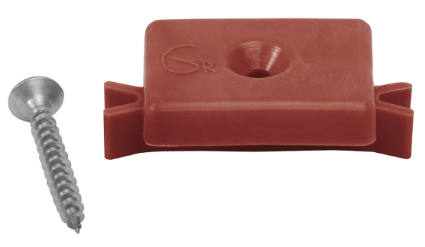 Пластиковая клипса с саморезом, Grinder шовный монтаж 5 mm красный купить в Заводоуковске