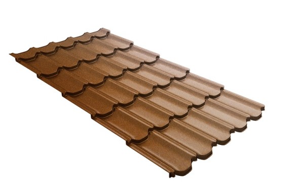 Металлочерепица квинта плюс с 3D резом 0,5 Quarzit Cuprum Steel купить в Заводоуковске