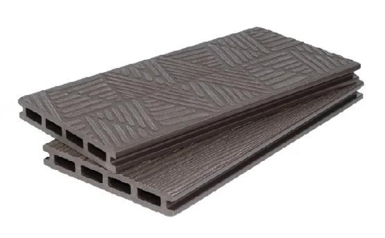 Террасная доска ДПК POLIVAN GROUP 3D+3D NEW пустотелая двухсторонняя DENPASAR Тёмно-коричневый купить в Заводоуковске