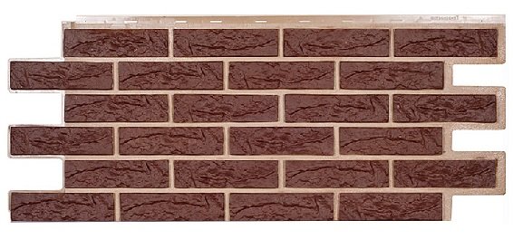 Фасадная панель Техоснастка, Лондон Брик, Коричневый купить в Заводоуковске