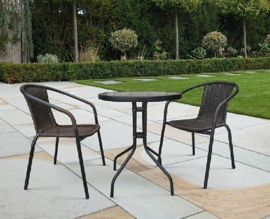 Комплект плетеной мебели AFINA из иск. ротанга Асоль-LR02 LRC-02/LRT-02-D60 Dark Brown купить в Заводоуковске