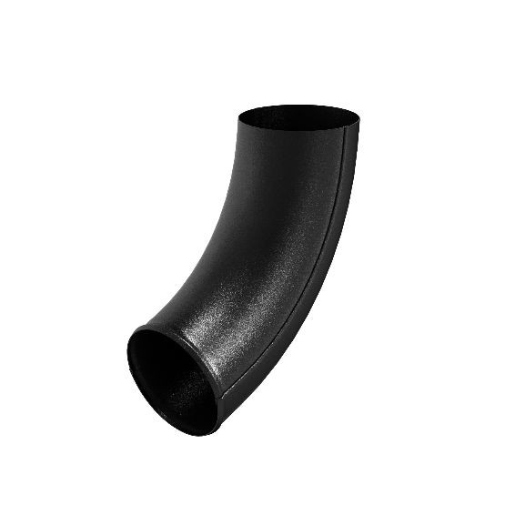 Водосток Aquasistem, система 125x90 - Отвод трубы RAL 9005 Чёрный купить в Заводоуковске