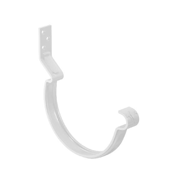 Водосток Aquasistem, система 125x90 - Крюк крепления желоба короткий RAL 9003 Белый купить в Заводоуковске