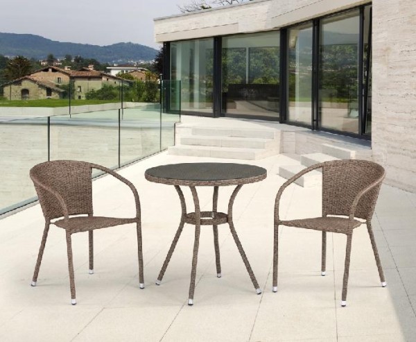 Комплект плетеной мебели AFINA из иск. ротанга T282ANT/Y137C-W56 Light Brown 2Pcs купить в Заводоуковске