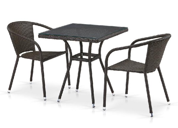 Комплект плетеной мебели AFINA из иск. ротанга T282BNT/Y137C-W53 Brown 2Pcs купить в Заводоуковске