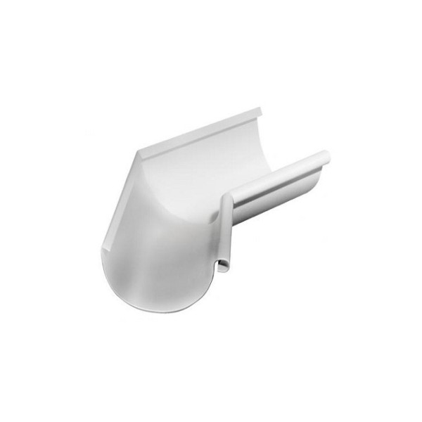 Водосток Grand Line 125x90 – Угол внутренний 135° RAL 9003 купить в Заводоуковске