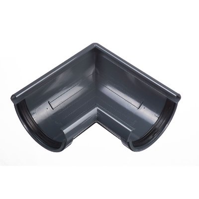 Угол желоба универсальный 90° Docke Lux ПВХ - Графит купить в Заводоуковске