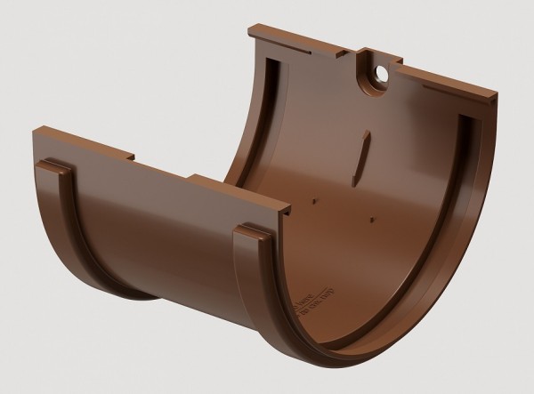 Соединитель желобов ПВХ Docke STANDART Светло-коричневый купить в Заводоуковске