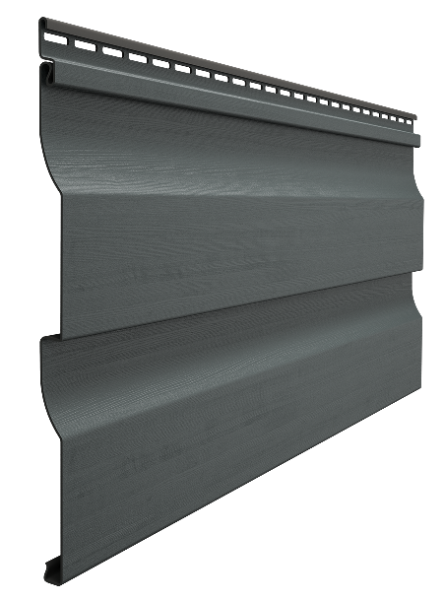 Виниловый сайдинг docke (дёке) - профиль D4,5D, графит купить в Заводоуковске