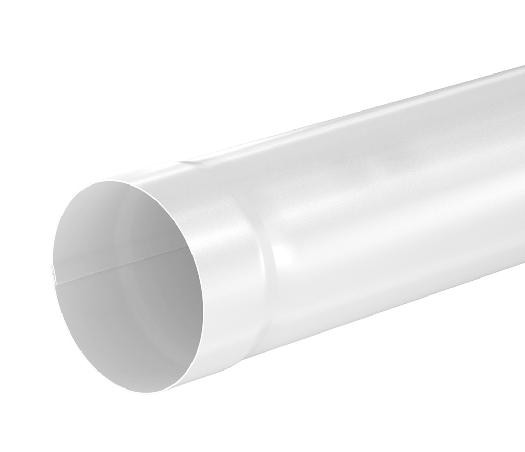 Водосток Aquasistem, система 125x90 - Труба водосточная 1.00м RAL 9003 Белый купить в Заводоуковске