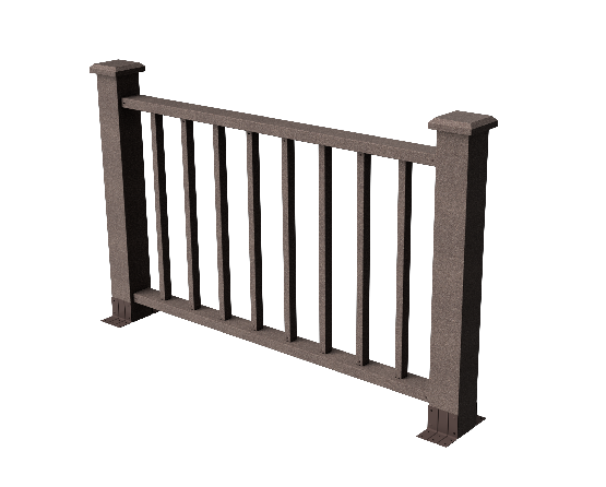 Ограждения декоративное ДПК GRINDERDECO Альма 1500 со скрытым крепежом венге купить в Заводоуковске