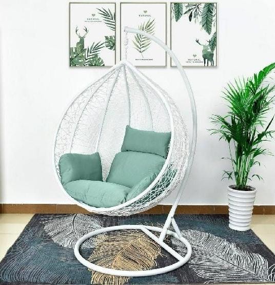 Кресло Подвесное из искусственного ротанга AFM-168A-XL White/Green купить в Заводоуковске