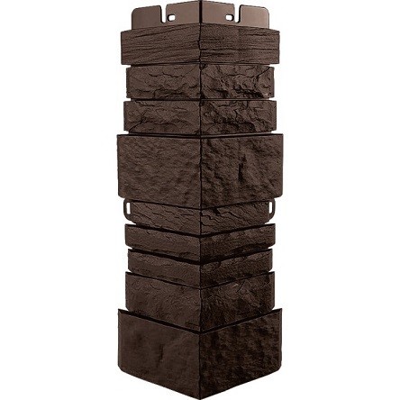 Угол наружный Альта-Профиль Скалистый камень ЭКО Коричневый купить в Заводоуковске