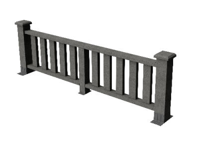 Ограждения декоративное ДПК GRINDERDECO Эрес серый базальт