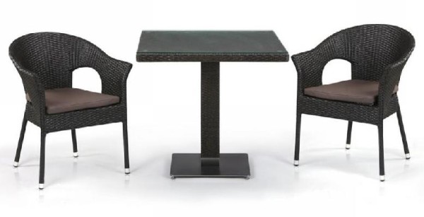 Комплект плетеной мебели AFINA из иск. ротанга T605SWT/Y79A-W53 Brown 2Pcs купить в Заводоуковске
