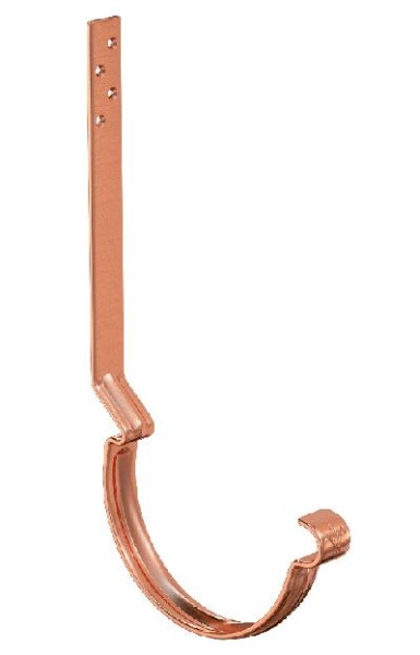 Водосток Aquasistem, система 125x90 - Крюк крепления желоба удлиненный (усиленный) Медь купить в Заводоуковске