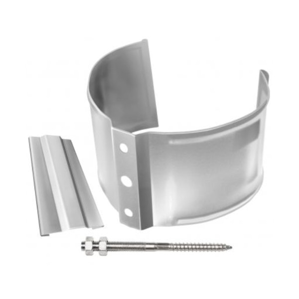 Водосток Grand Line 125x90 – Хомут трубы (на кирпич) RAL 9003 купить в Заводоуковске