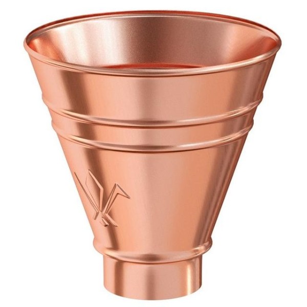 Водосток Aquasistem, система 125x90 - Воронка водосборная круглая Медь купить в Заводоуковске